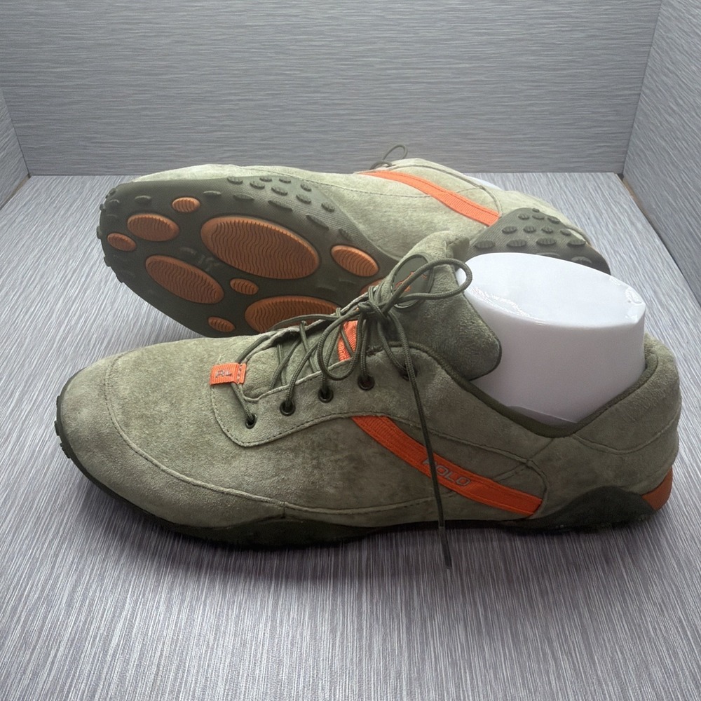 Polo Ralph Lauren Suede Trail Hiking Shoes Women's 10 Green Outdoor Leather